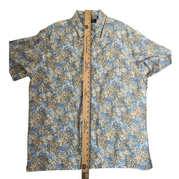 Roundtree & Yorke Camp Shirt Floral Short Sleeve Pocket Casual Summer Resort XL - Picture 6 of 7